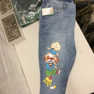 Rugrats 90’s boyfriend style cuffed jeans Her Universe plus size 18